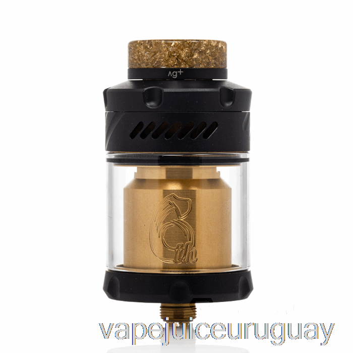 Hellvape Dead Rabbit V3 25mm Rta [6.º Año] Vaporizador Recargable En Oro Negro